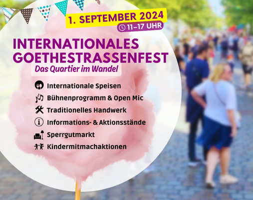 Ankündigung Goethestraßenfest 2024 in Bremerhaven Lehe